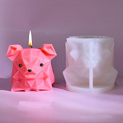 DIY-Kerzenformen aus Silikon im Origami-Stil, zur Herstellung von Duftkerzen, Hund, 10.6x7.4x8.5 cm