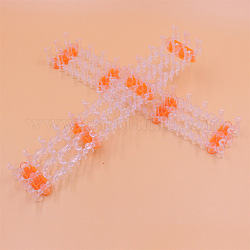 Прямоугольные пластиковые вязальные станки, для плетения резинок для волос, браслет, браслеты, случайный цвет, 28.3x5x2.8 см