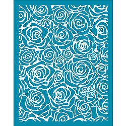 Трафарет для шелкографии, для росписи по дереву, ткань футболки украшения diy, роза рисунок, 100x127 мм