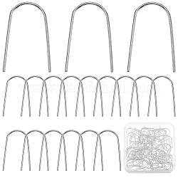 SUNNYCLUE 1 Box 100Pcs Wire Jump Rings Ceramic Ornament Hook High Temp Wire Ornament Wire Stainless Steel Hanging Hook Ceramic Wire U Hanger Hooks for Hobbyists DIY Pendant Ceramic Ornaments Supplies