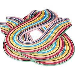 Rechteck 36 Farben quilling Papierstreifen, Mischfarbe, 525x10 mm, über 360strips / bag, 36color / bag
