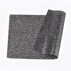 Láminas de pegamento de rhinestone de resina de fusión en caliente, Para recortar bolsas de tela y zapatos, diamante negro, 40x24 cm