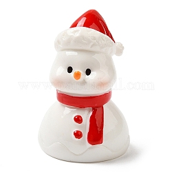 Decorazioni per display in resina a tema natalizio, per ornamenti da scrivania per auto o casa, pupazzo di neve, 24.5x22x36mm