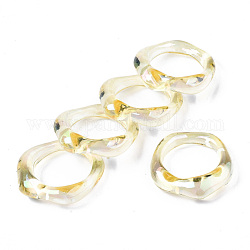透明樹脂指輪  ABカラーメッキ  シャンパンイエロー  usサイズ6 3/4(17.1mm)