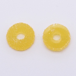 Соединительные кольца из непрозрачной смолы, имитация пончика, для аксессуаров своими руками, золотые, 16x5.5 мм, внутренний диаметр: 5 мм