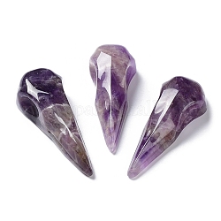 Natural Amethyst Home Display Decoration, Reiki Energy Stone, Crow Mouth, 61~66x24~25x16~18mm