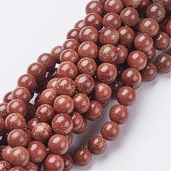 Synthetic Goldstone Beads Strands, 8mm
