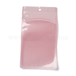 Plastic Zip Lock Bag, Storage Bags, Self Seal Bag, Top Seal, with Window and Hang Hole, Rectangle, Pink, 21x12x0.15cm, Unilateral Thickness: 3.3 Mil(0.085mm)