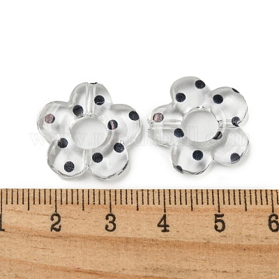 Perles acryliques transparents imprimés&nbsp;OACR-H124-05A-05-1