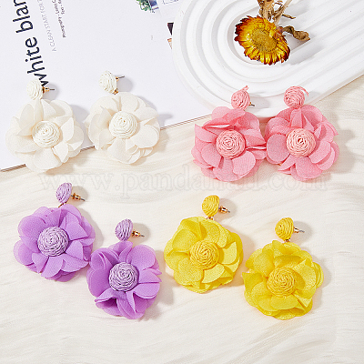 Dichiarazione di fiori bohémien Grandi orecchini pendenti per le donne Ragazza Trendy Luxury Vintage Fairy Accessori per gioielli per feste di nozze  36