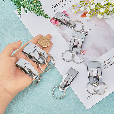 Wholesale SUPERFINDINGS 6Pcs 2 Styles Belt Key Holder Clips Alloy Security  Belt Clip-on Keychain Heavy Duty Belt Keyring Quick Release Clip-On Holder  with Detachable Key Ring for Men Women Home Office Supplies 