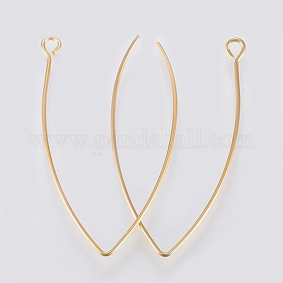 Pandahall 20pcs Stainless Steel Earring Hooks - Mixed Color Ear Wires For DIY Jewelry Making