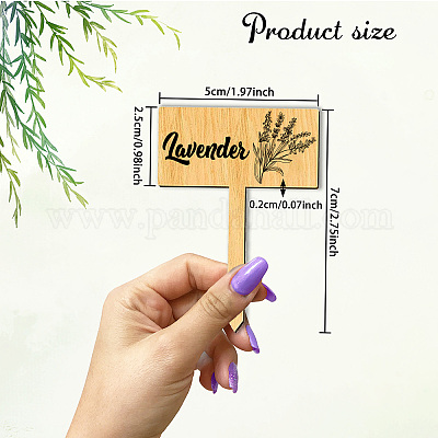 50 Etichette Per Piante Da Giardino, Etichette In Legno Per Piante Di Bambu Da Esterno Marcatori Di Tipo T 87884824