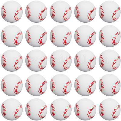 30 perlina in silicone da baseball&nbsp;SIL-SC0002-64-1