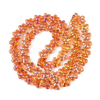 Chapelets de perles en verre électroplaqué&nbsp;EGLA-T028-02G-1