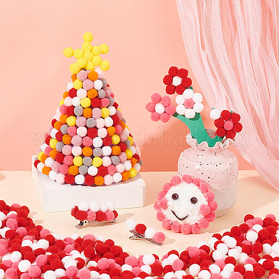 Wholesale PandaHall Elite About 100 Pcs Assorted Pompoms Multicolor Arts  and Crafts Fuzzy Pom Poms Glitter Sparkle Balls Diameter 25mm for DIY Doll  Creative Crafts Decorations 