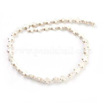 Filo di perline turchesi sintetici&nbsp;TURQ-G112-8x10mm-06-1