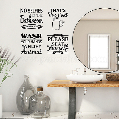 Bathroom Wall Vinyl Wall Art Sticker Decal - No Selfies In The