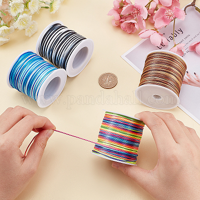 PH PandaHall 20 Colors 1mm Chinese Knotting Cord Nylon Shamballa