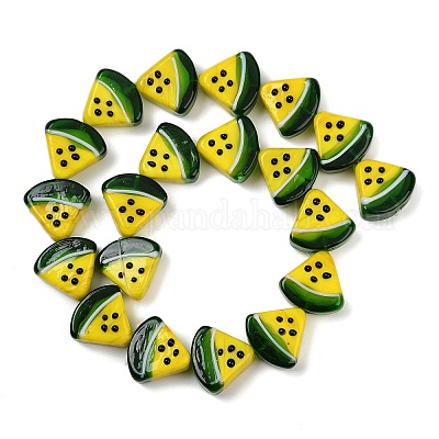 Cuentas irregulares hechas a mano hechas con lampwork&nbsp;LAMP-S070-01B-1