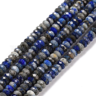 Natural Stone Faceted 2MM Beads Aquamarines Crystal Lapis Lazuli
