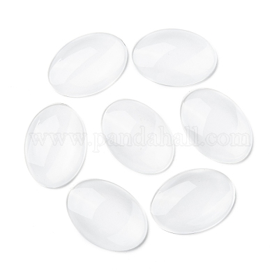 Transparent oval Glas Cabochons&nbsp;GGLA-R022-35x25-1