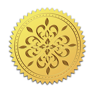 CRASPIRE Gold Foil Certificate Seals Official Seal Excellence Self Adhesive  Embossed Seals Gold Stickers 100pcs Medal Decoration Labels for Envelopes