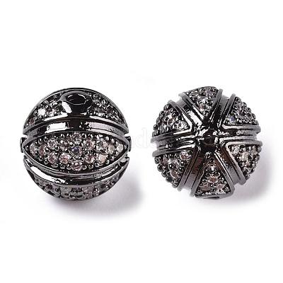 Perline zirconi micro pave  in ottone&nbsp;ZIRC-E158-09B-1
