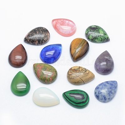 Cabochons naturels et synthétiques mixtes pierre&nbsp;G-E491-B-1