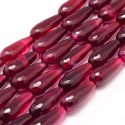 Natural Agate Bead Strands G-K156-C-20x8mm-F01-1