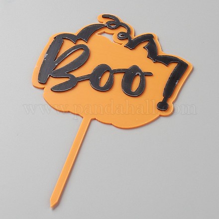 Décoration de carte d'insertion de gâteau de mot acrylique thème halloween DIY-H109-22-1