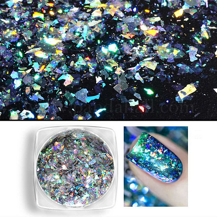 Camaleón cambio de color láser brillante uñas arte manicura lentejuelas MRMJ-K001-39-01-1