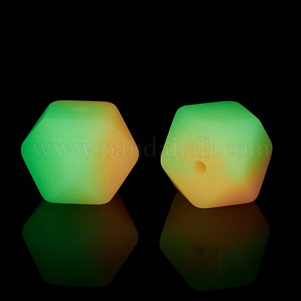 Perlas de silicona luminosas de dos tonos SIL-I002-02B-1