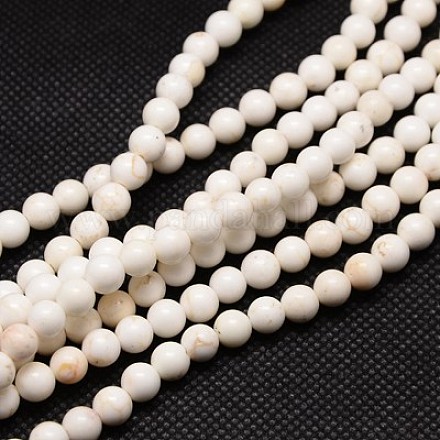 Brins de perles rondes en magnésite naturelle TURQ-L016-01-10mm-1