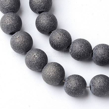 Chapelets de perles en verre électroplaqué EGLA-S134-6mm-02-1