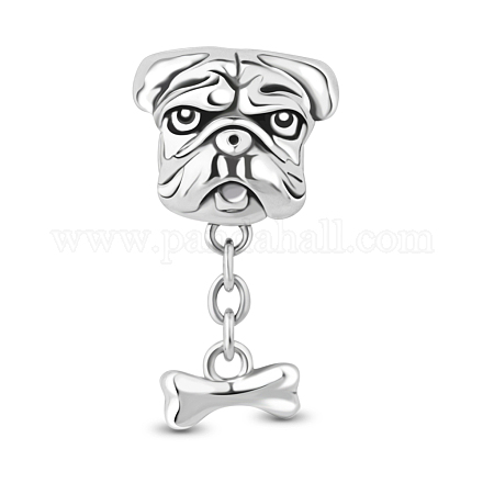 Perline europee di cani tailandesi in argento sterling tinysand TS-C-045-1