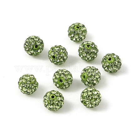Perles de boule pavé disco X-RB-H258-8MM-214-1