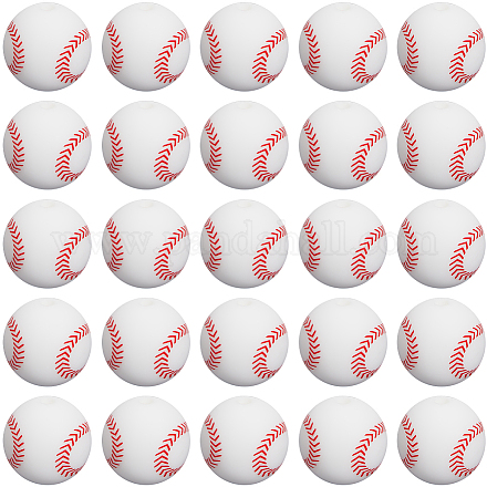 30 perlina in silicone da baseball&nbsp;SIL-SC0002-64-1