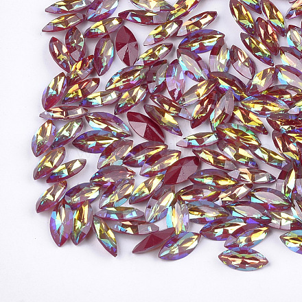 Pointed Back Resin Rhinestone Cabochons CRES-S381-7x15mm-C05-1