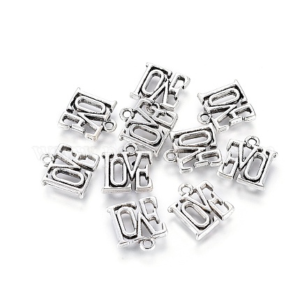 Valentine Gifts Ideas for Her Tibetan Style Alloy Charms TIBEP-S065-AS-FF-1