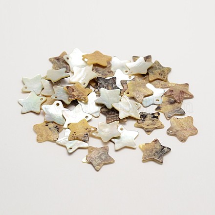 Encantos de conchas de akoya natural estrella SHEL-N031-18-1