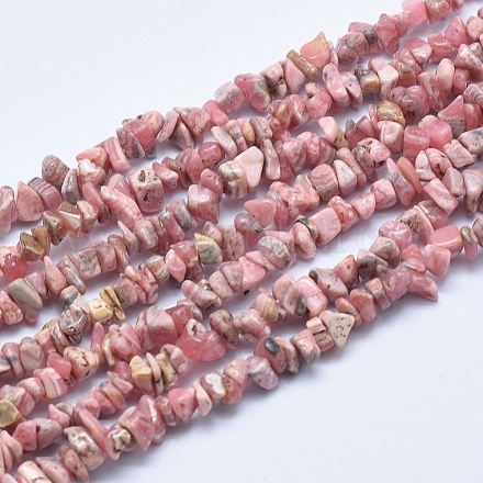 Chapelets de perles en rhodonite naturelle G-E447-M-03A-1