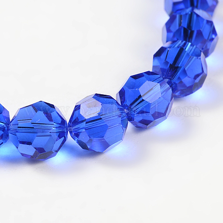 Faceted Round Imitation Austrian Crystal Glass Bead Strands G-PH0008-10-6mm-1