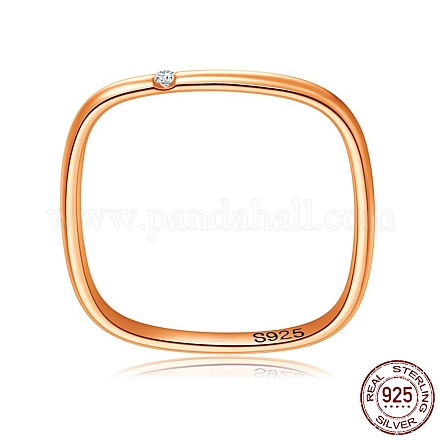 925 quadratische Ringe aus Sterlingsilber RJEW-BB72283-C-8-1