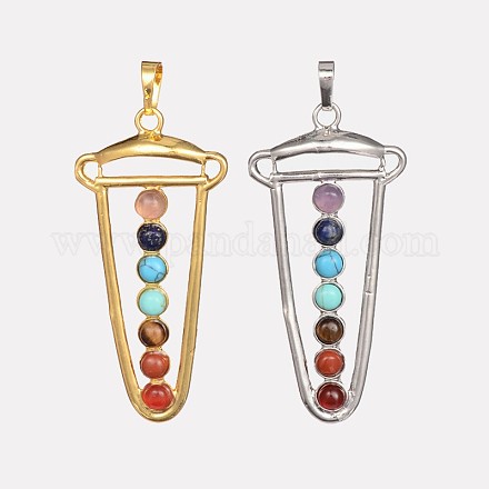 Trophy Natural & Synthetic Mixed Stone Big Pendants G-D641-07-RS-1