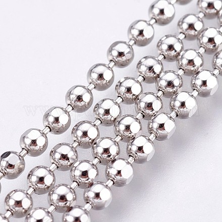 Electroplated 925 Sterling Silver Ball Chains STER-I015-03A-1