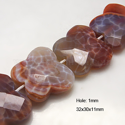 Natural Fire Crackle Agate Beads Strands G-G217-32x30mm-02-1