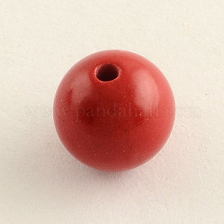 Runde Zinnober Perlen CARL-Q002-12mm-1