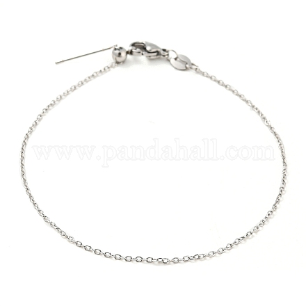 304 bracelet en acier inoxydable avec perles réglables pour femme. BJEW-M307-01C-P-1