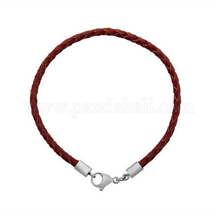 Braided Leather Cord Bracelet Makings MAK-M020-09-A-1